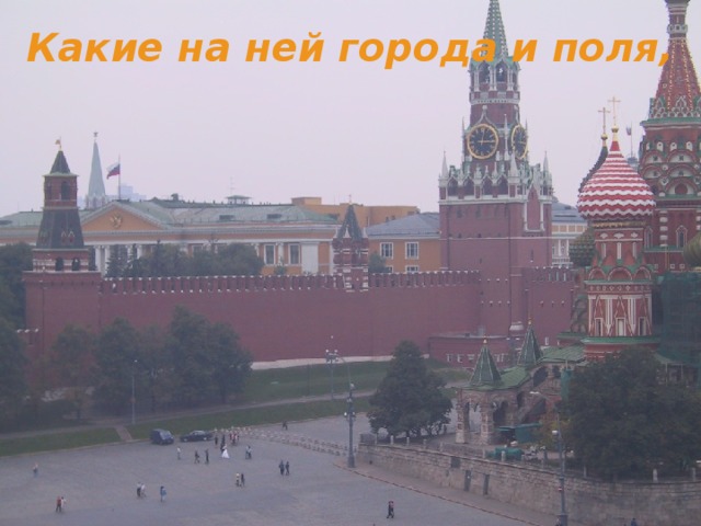Какие на ней города и поля, 