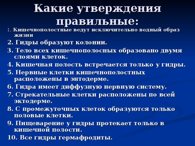 Презентация по биологии "Разнообразие и значение кишечнополостных"