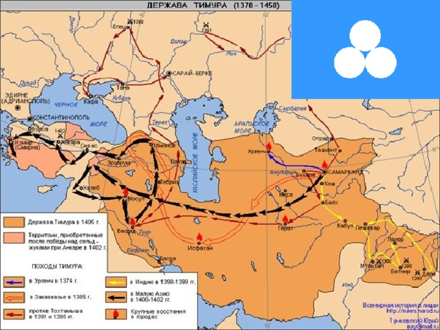 Империя тимура карта