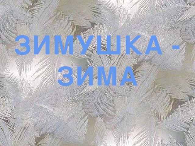 ЗИМУШКА - ЗИМА 