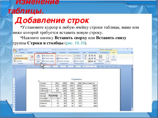 Как добавить таблицу в презентацию