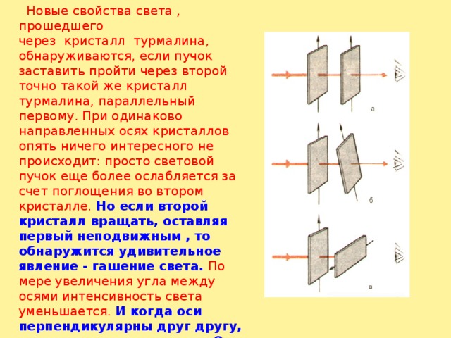 Новые свойства. Описать опыты с турмалином. Грани каждого кристалла турмалина параллельны их оптическим осям. Опыт с турмалином кратко. Опыт с кристаллом турмалина выводы.