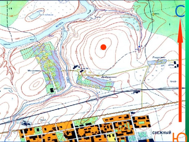 С Определение направлений по плану местности Ю 