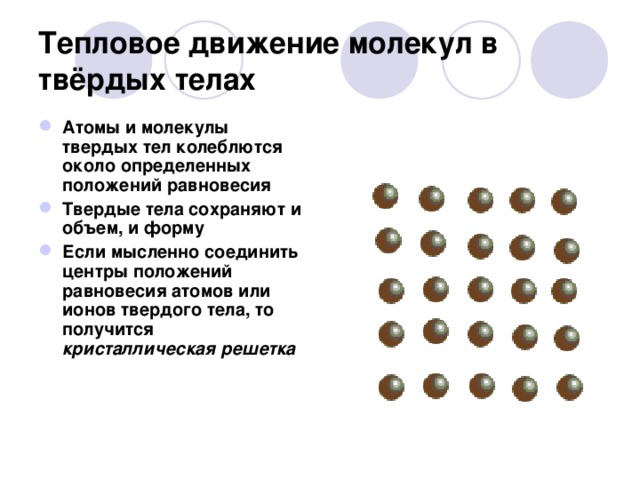 Какая картинка наиболее точно показывает движение молекул