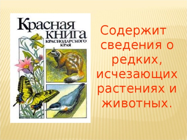 Презентация "Красная книга моего края" - дошкольное образование, презентации