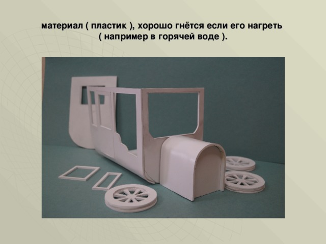 материал ( пластик ), хорошо гнётся если его нагреть  ( например в горячей воде ). 