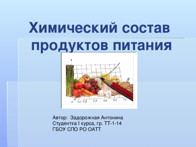 Продукты питания как химические соединения проект по химии