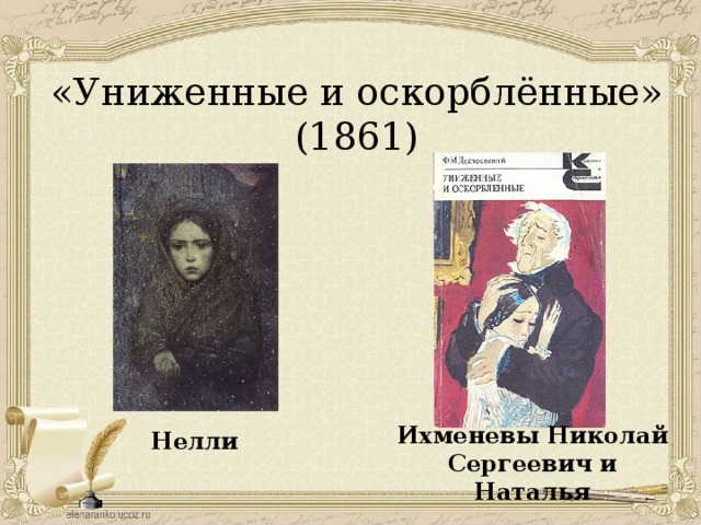 «Униженные и оскорблённые» (1861)   Ихменевы Николай Сергеевич и Наталья Нелли 