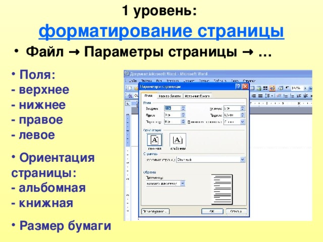 Левое поле. Параметры форматирования страницы. Параметры форматирования страницы Word. Стандартные параметры форматирования страниц. Форматирование страницы в Ворде.