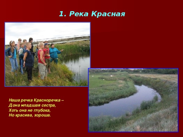 Презентация по географии по теме "Моя малая родина - Краснореченка"