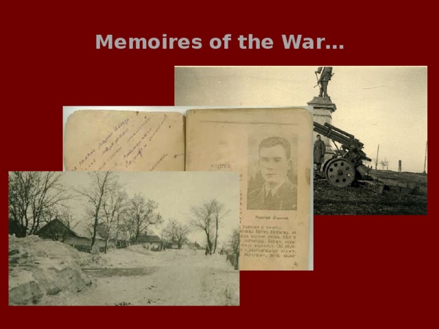 Memoires of the War… 