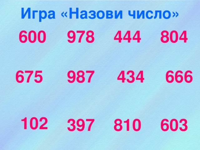 Цифра сотен. Игра назови число. 600 Число. Цифры до 600 десятками. Шестисот это число.