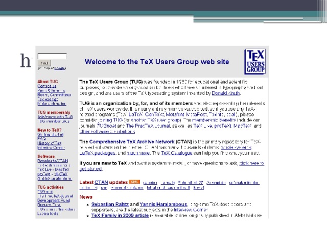 http://tug.org/ 