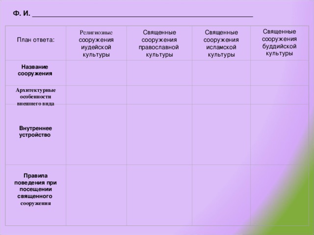 Религия и культура план текста