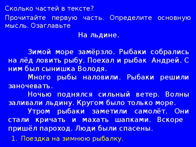 Выборочное изложение на льдине 5 класс презентация