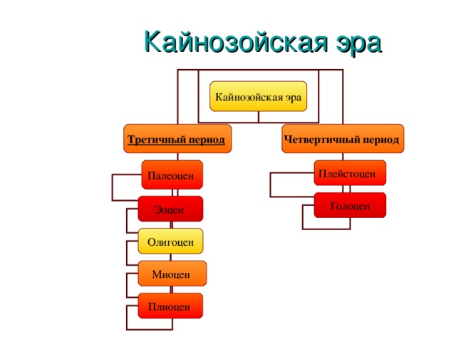 Кайнозойская эра периоды