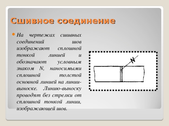 Сшивное соединение чертеж