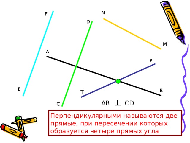 Рисунки с перпендикулярными прямыми