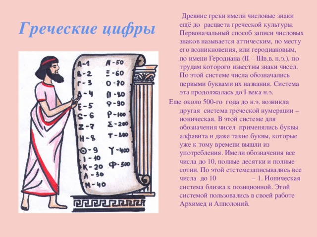 Считающий грек. Цифры древних греков. Древние греческие цифры. Греческие цифры названия. Древнегреческая нумерология.