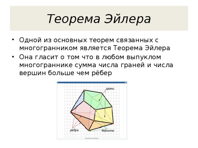 Многогранники теорема эйлера презентация