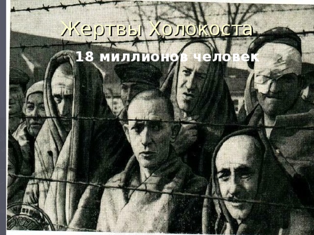Жертвы Холокоста 18 миллионов человек 