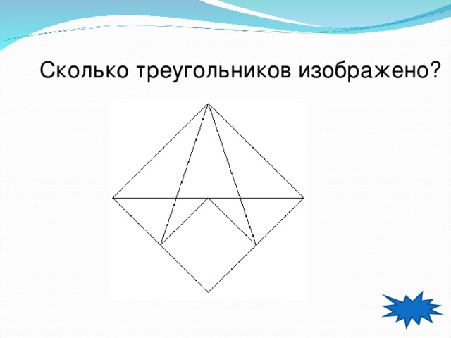 Сколько треугольников изображено? 