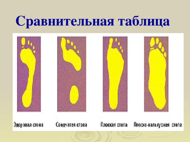  Сравнительная таблица 