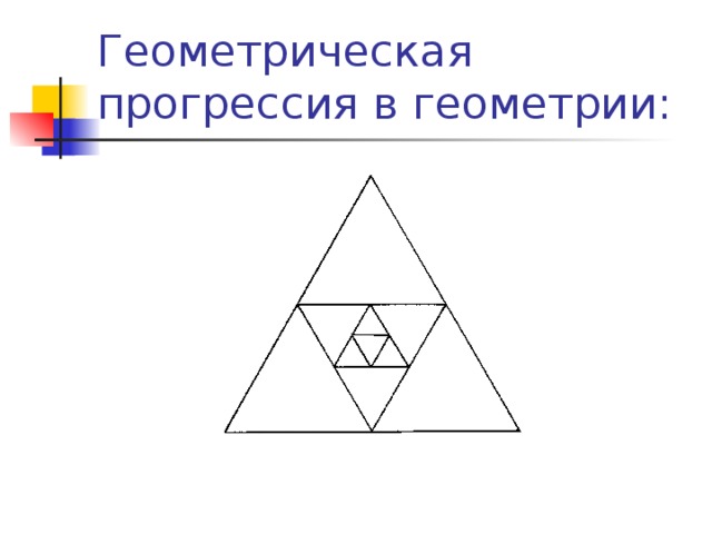 Геометрическая прогрессия в геометрии: 