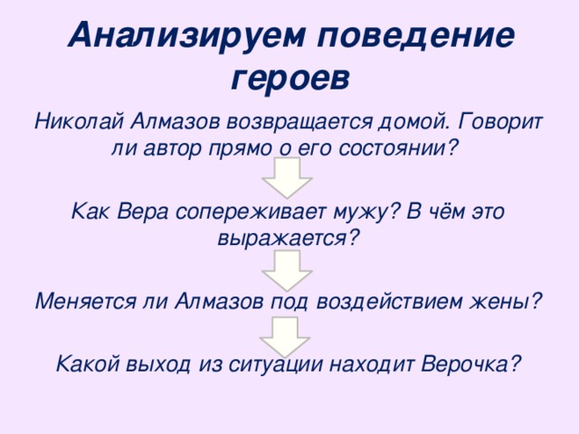 Поведения персонажа. Николай алмазов характеристика. Как Вера сопереживает герою? В чём это выражается?. Характер Николая Алмазова. Николай алмазов и Верочка сравнение.