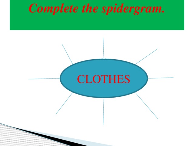 Complete the spidergrams перевод