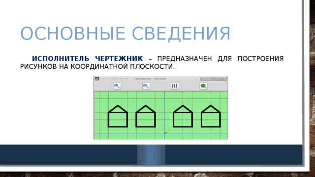 Какой исполнитель предназначен для построения рисунков на координатной плоскости