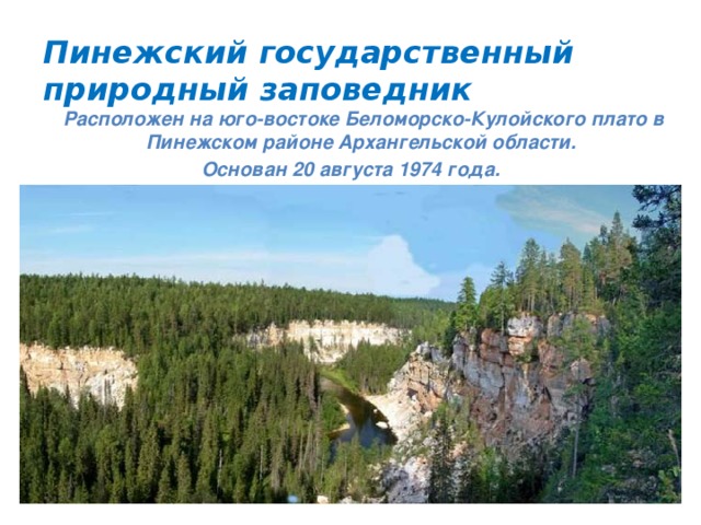 Заповедники архангельской области презентация