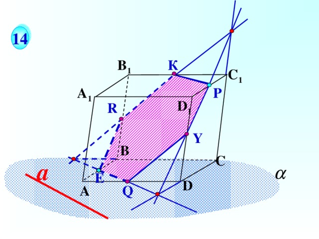 14 К B 1 С 1 P А 1 D 1 R Y B С Зив Б.Г. Дидактические материалы по геометрии для 10 класса. – 2-е изд. – М.: Просвещение, 1997. – 144 с.: ISBN 5-09-007468-2. а Е D А Q 21 