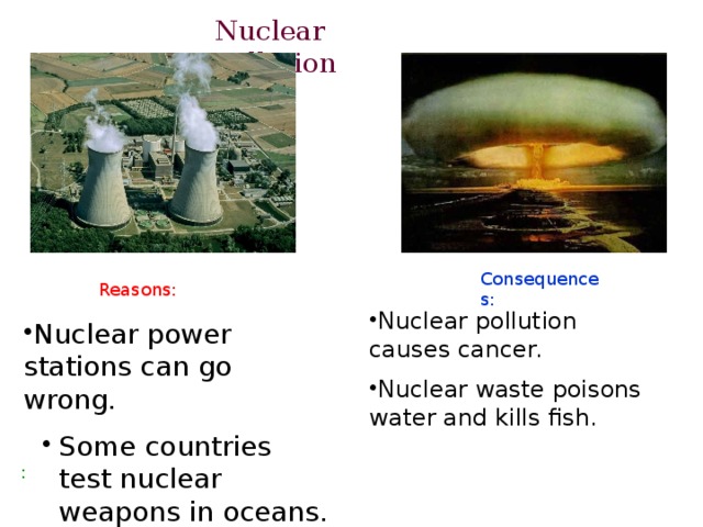 Nuclear pollution презентация