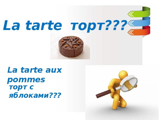 La tarte торт??? La tarte aux pommes торт с яблоками??? 