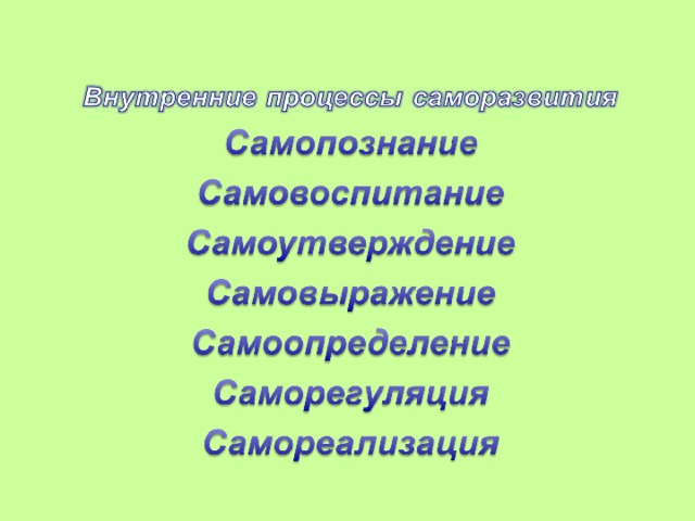 Самовоспитание как процесс и результат воспитания презентация