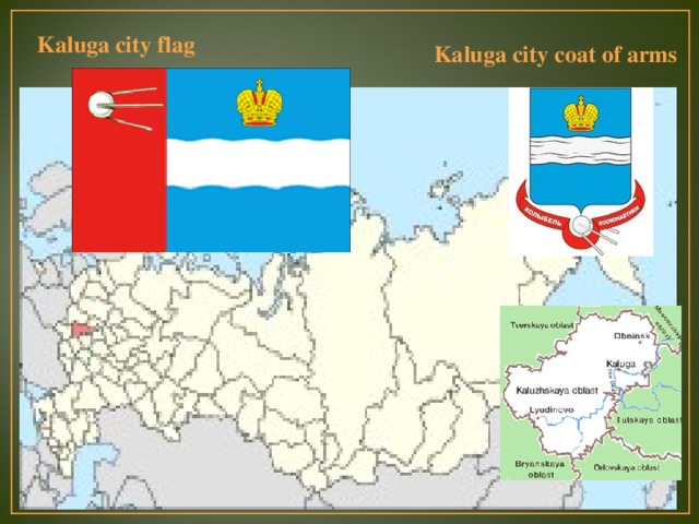 Kaluga city flag Kaluga city coat of arms 