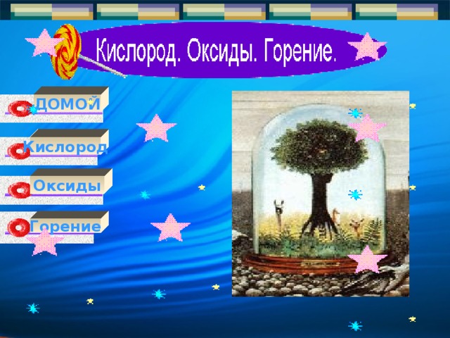 ДОМОЙ Кислород Оксиды Горение 