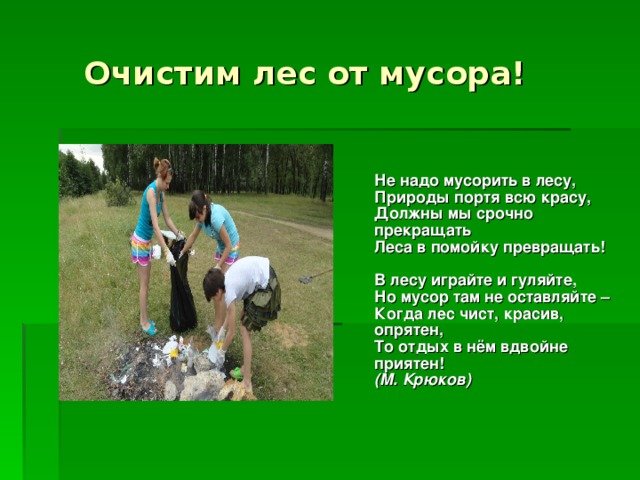 Проект по уборке мусора