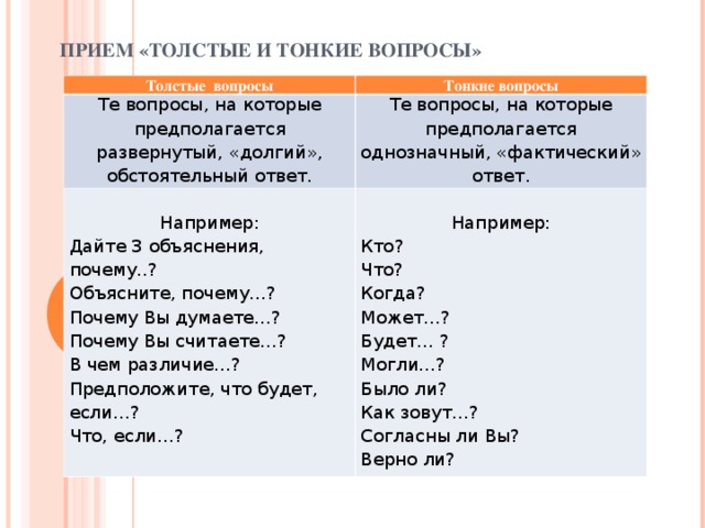 Какой тонкий и какой толстый