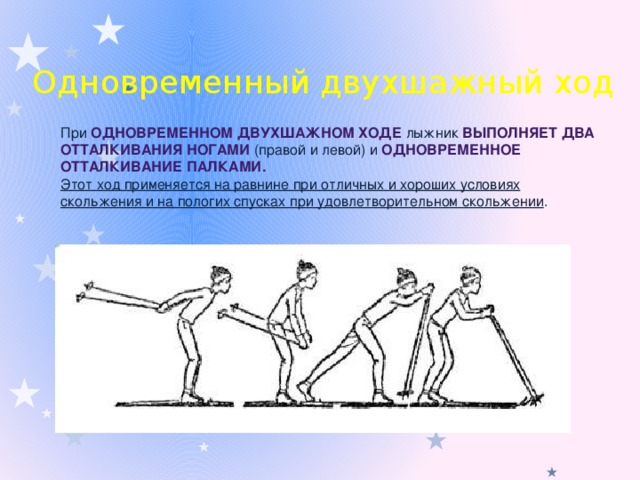 Попеременный двухшажный коньковый ход