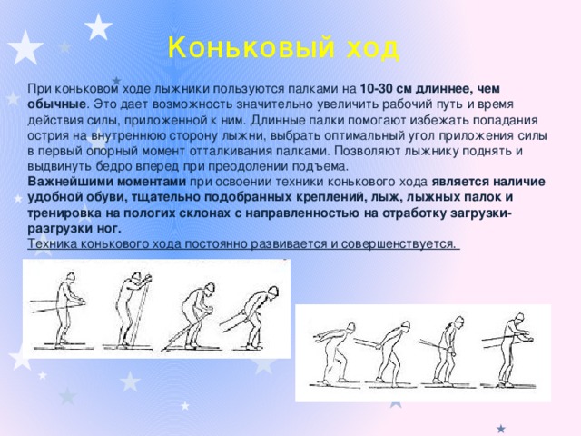 Коньковые лыжные ходы