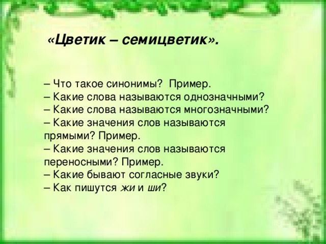 Какие слова называются