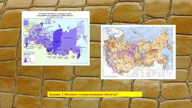 Задание 3 . Назовите генерализованые объекты? 