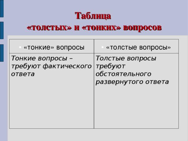 Толстой таблица