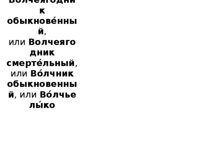 Волчея́годник обыкнове́нный , или  Волчеягодник смерте́льный , или  Во́лчник обыкновенный , или  Во́лчье лы́ко    