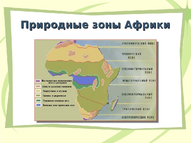 Природные зоны африки картинки