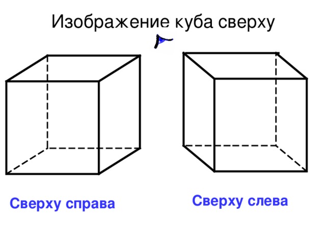 Куб сверху рисунок