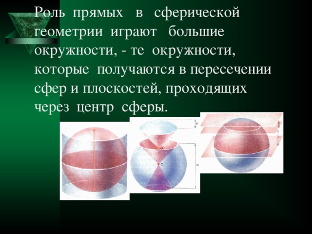 Какой из разновидностей поверхностей является сферическая. Элементы сферической геометрии. Сферическая геометрия кратко. Основные понятия сферической геометрии. Прямые в сферической геометрии.