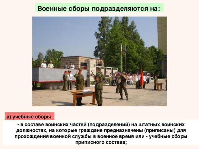 Учебный план военные сборы